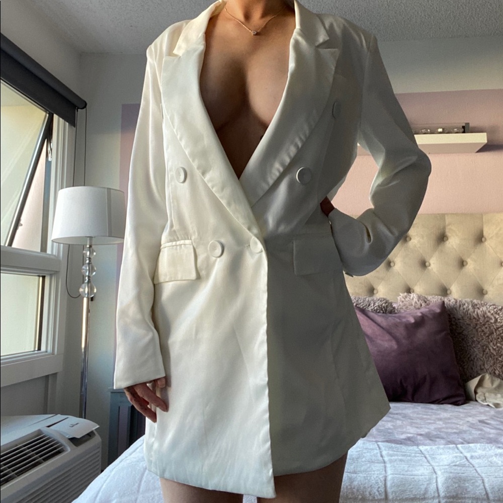 White blazer dress